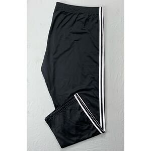 Adidas Men's Tricot Classic Black/White 3-Stripe Athletic Track Pants. Men's 4XL